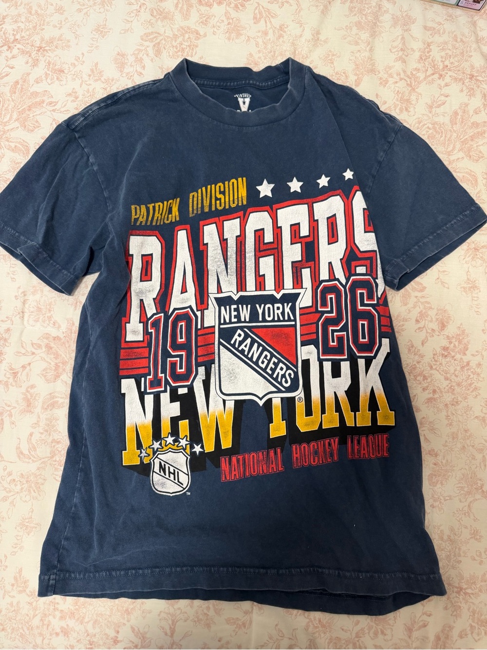 Vintage New York Rangers Navy Graphic Tee from Abercrombie